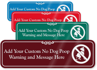 Custom ShowCase No Pooping Sign