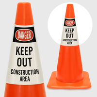 Danger Keep Out Construction Area Cone Collar