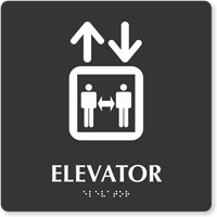 Elevator Keep Distance TactileTouch Braille Sign