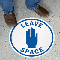 Leave Space SlipSafe Floor Sign