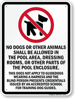 Alabama No Dogs Allowed In Pool Area Sign