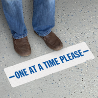 One At A Time Please SlipSafe Floor Sign