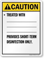 Utah Short Term Disinfection Pool Sign