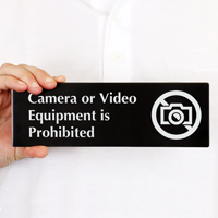 Camera Or Video Equipment Prohibited Sign