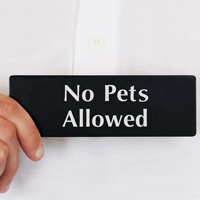 No Pets Allowed Door Sign