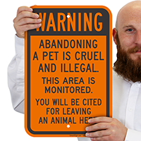 Pet Abandonment Warning Sign