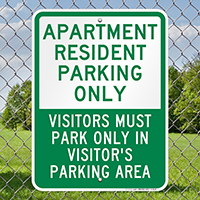 Apartment Resident Parking Only Signs