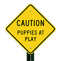 Puppies At Play Sign