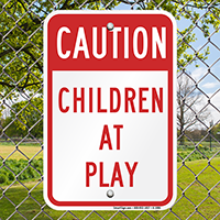 Caution, Children at Play Sign