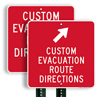 Custom Evacuation Route Sign