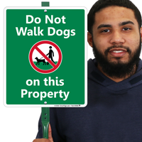 Do Not Walk Dogs On Property LawnBoss Sign