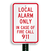 In Case Of Fire Call 911 Sign