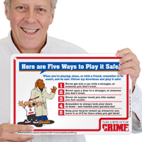 Five Ways to Play it Safe McGruff Sign