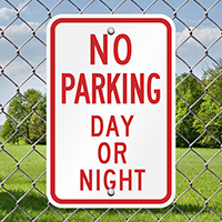 No Parking Day Night Signs