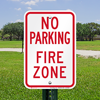 No Parking, Fire Zone Signs