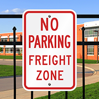 NO PARKING FREIGHT ZONE Signs