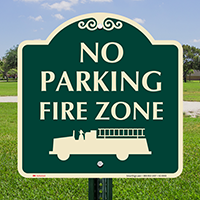 No Parking In Fire Zone Signature Sign