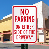 No Parking On Driveway Signs