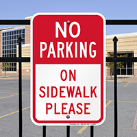 No Parking - On Sidewalk Signs