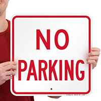 Square No Parking Sign