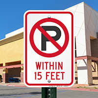 No Parking Within 15 Feet Signs
