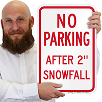 No Parking Snowfall Signs
