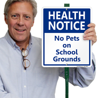 No Pets On School Grounds Sign & Kit
