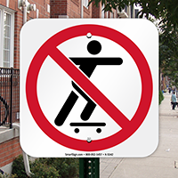 No Skateboarding Symbol Sign