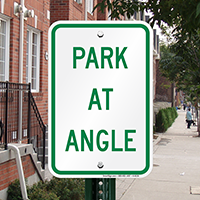 PARK AT ANGLE Signs