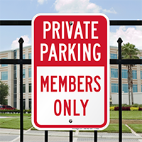 Private Parking, Members Only Signs