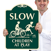 Children At Play with Graphic SignatureSign