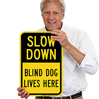 Slow Down Pets and Dogs at Play Sign
