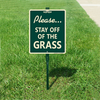 Stay Off Of The Grass Lawnboss Sign Kit