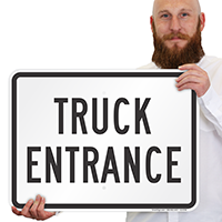 Truck Entrance For Driveway Signs