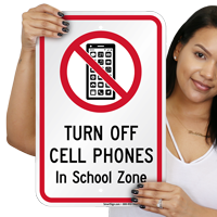 No Cell Phone In School Sign