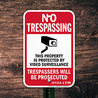 Vermont Trespassers Will Be Prosecuted Sign