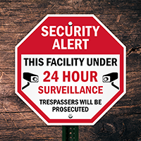 Security Alert surveillance sign