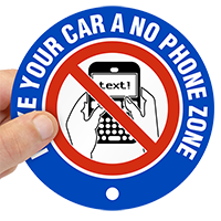 Car No Phone Zone Label