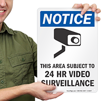 24 Hr Video Surveillance Sign