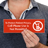Protect Patient Privacy Engraved Sign