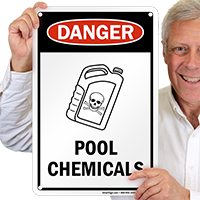 Danger Pool Chemicals Signs