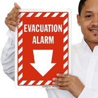 Evacuation Alarm Emergency Signs