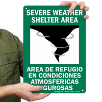 Bilingual Emergency Shelter Sign