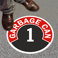 Garbage Can - 1 Floor Sign