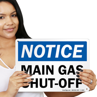 Gas Cut Off Sign