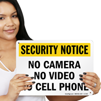No Cell Phone Security Sign