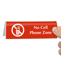 No Cell Phone Zone TableTop Sign