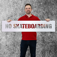 No Skateboarding Floor & Pavement Stencil
