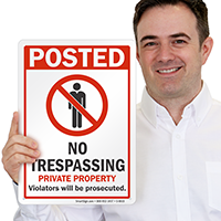 No Trespassing Private Property Signs