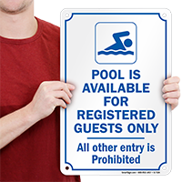 Community Pool Sign